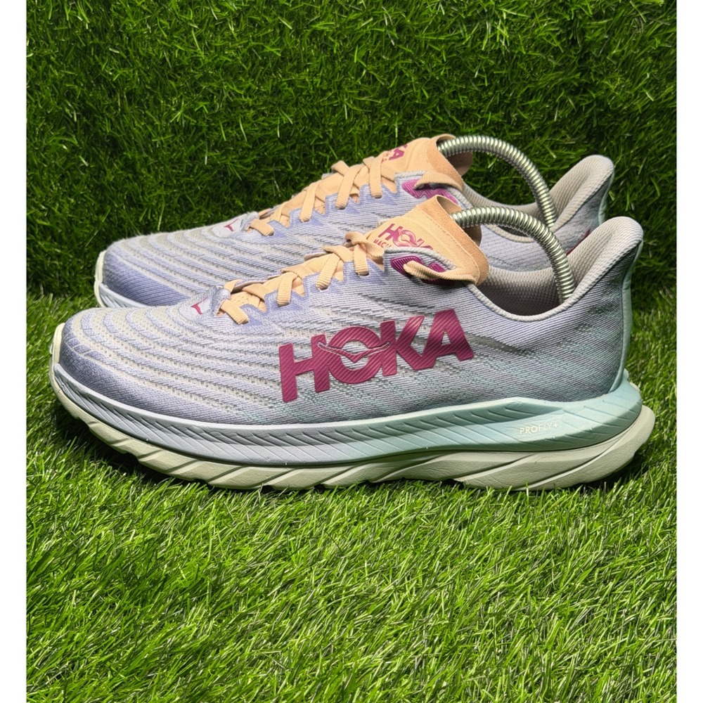 Hoka Mach 5 Blue Glass Sea Fog Running Shoes Womens size 10B 1127894 BLSSN